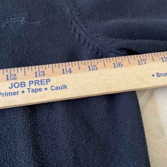 Lauren Ralph Lauren Sweater Jacket women’s M Hooded Full-zip Black w Orange trim - Picture 9 of 13